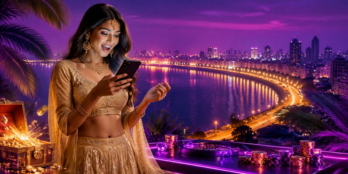 User logging into casino app on mobile at Marine Drive Mumbai